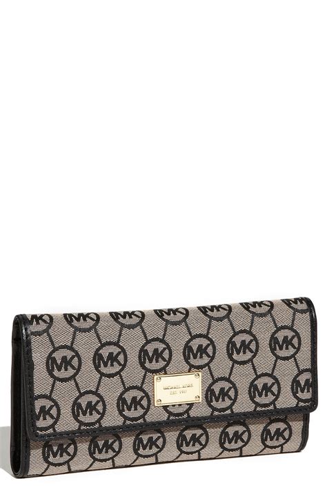 michael kors black checkbook cover|Michael Kors checkbook wallet black.